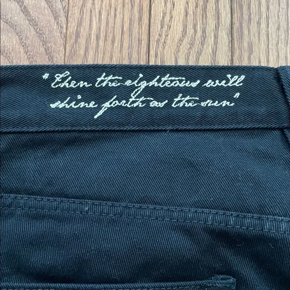 DCPL Lightning Black Straight Leg Jeans Sz 34